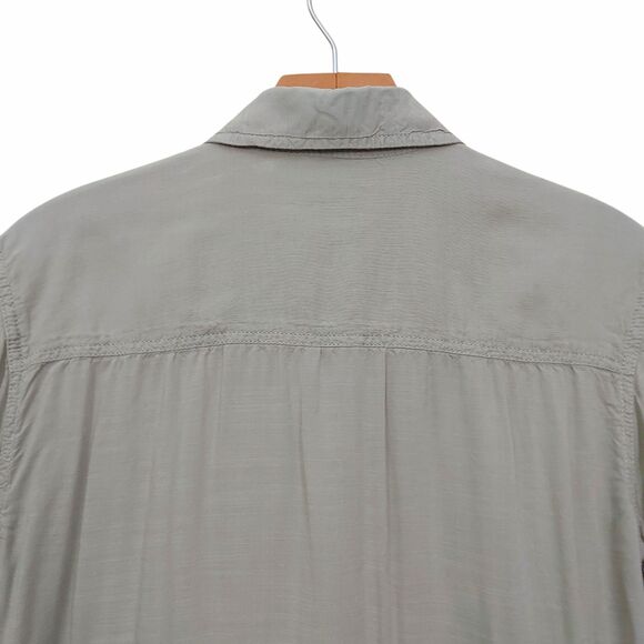 Anthropologie Holding Horses Sun Washed Tunic Womens XS Green Roll Tab Sleeve - Picture 8 of 13